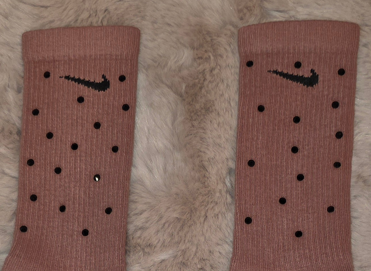 Nike plus bedazzled socks